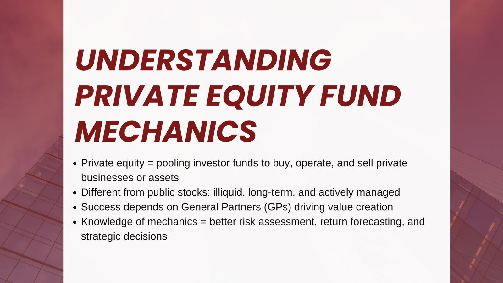 Basics of Private Equity Fund Mechanics Explained for Beginners