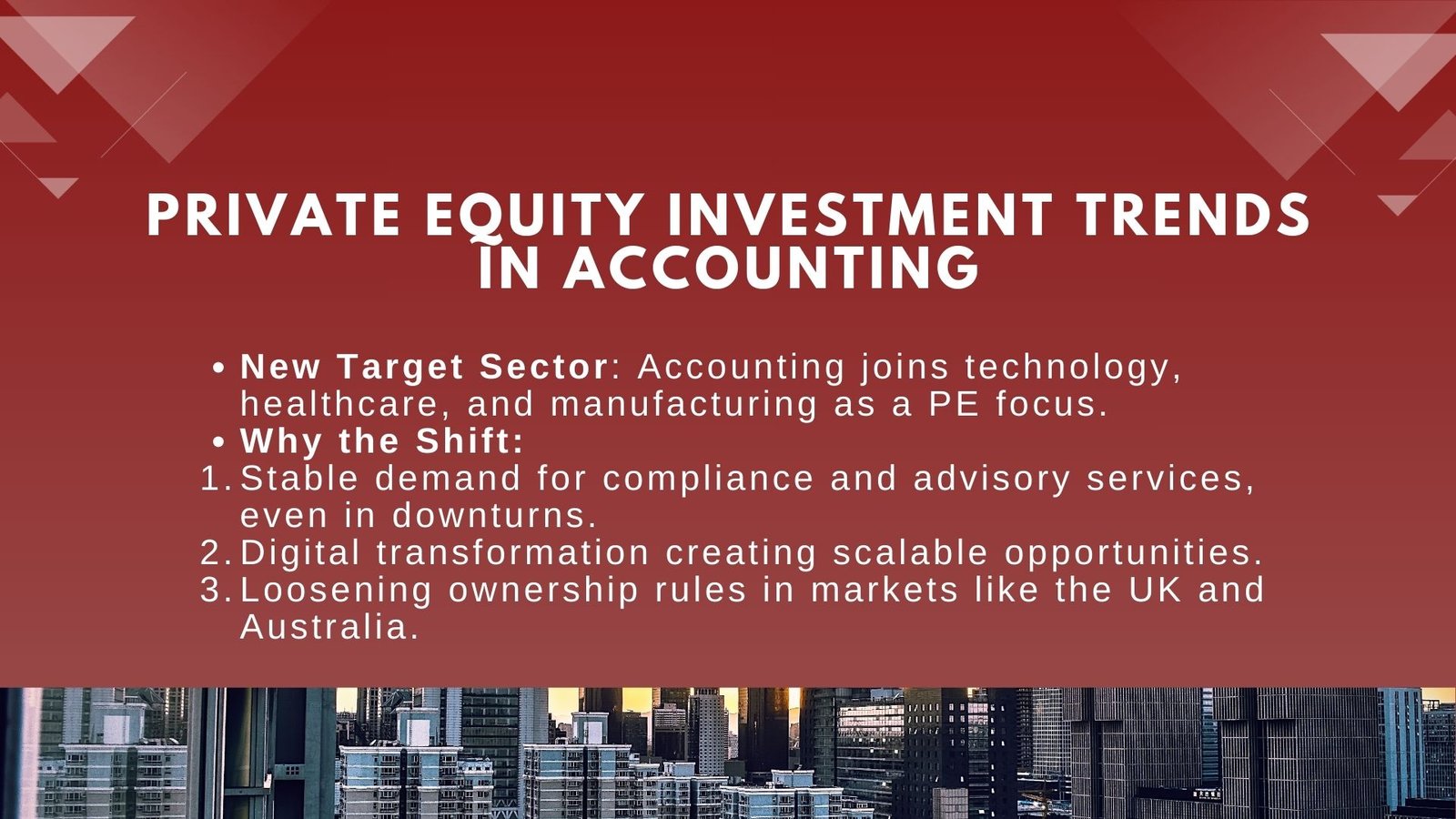 Future of Private Equity Investment Trends in the Accounting Sector