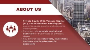 Private Equity Venture Capital and Investment Banking Explained in Finance