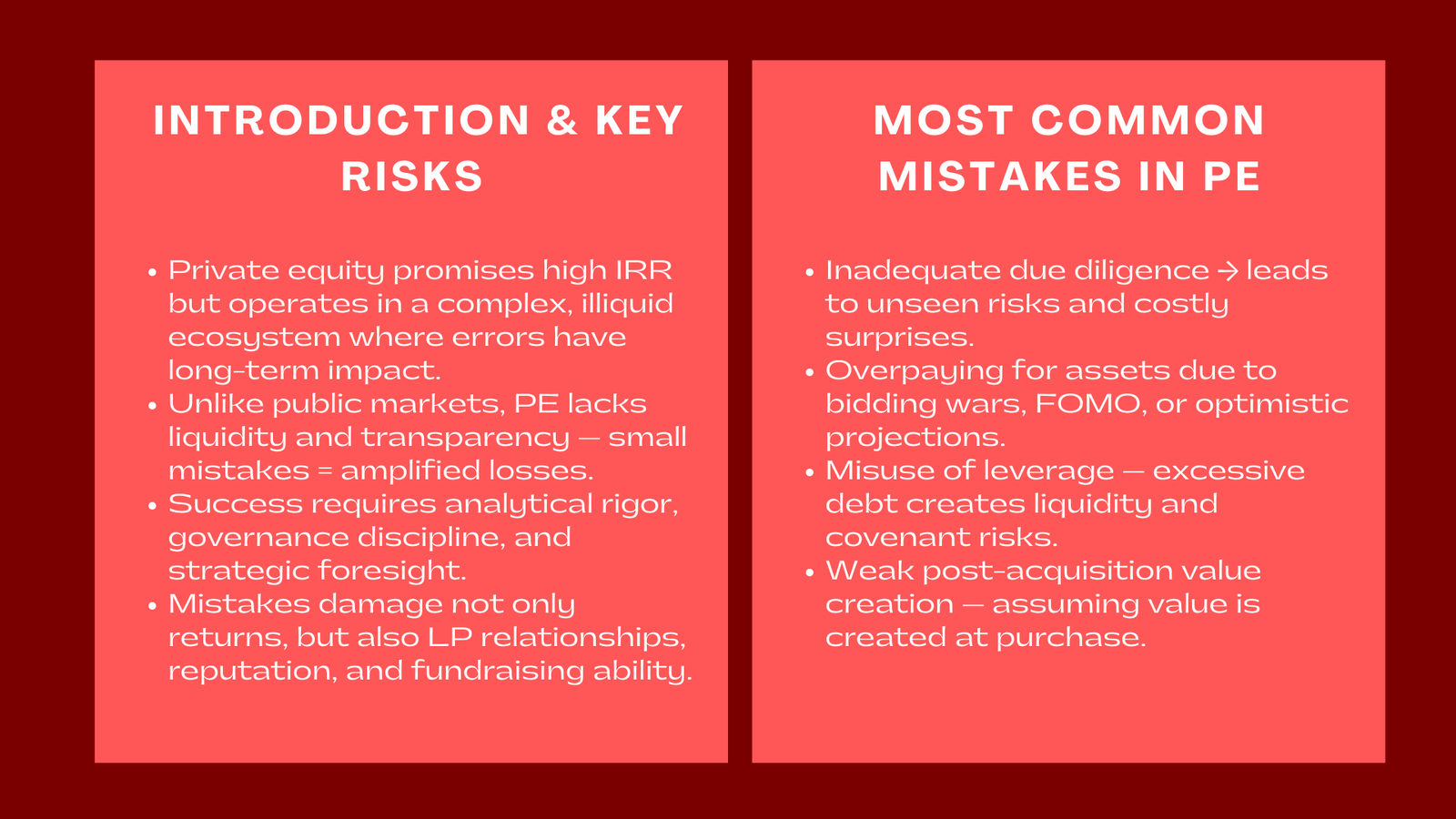 Common Mistakes in Private Equity Investing and How to Avoid Them

