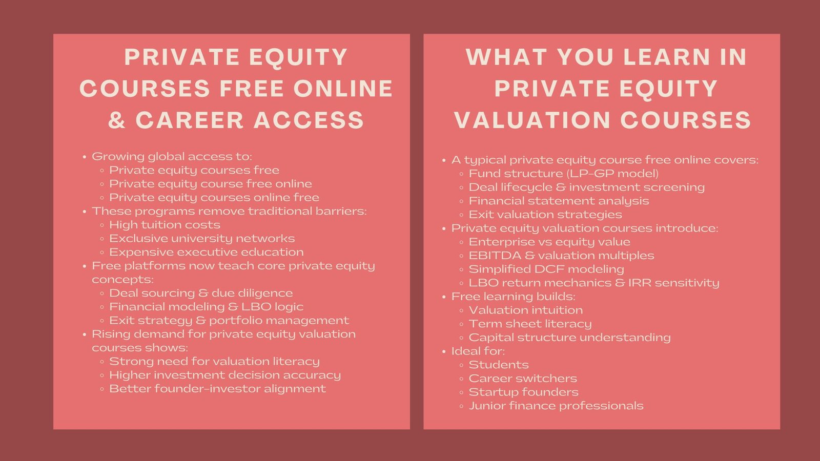 Learn How To Analyze Private Equity